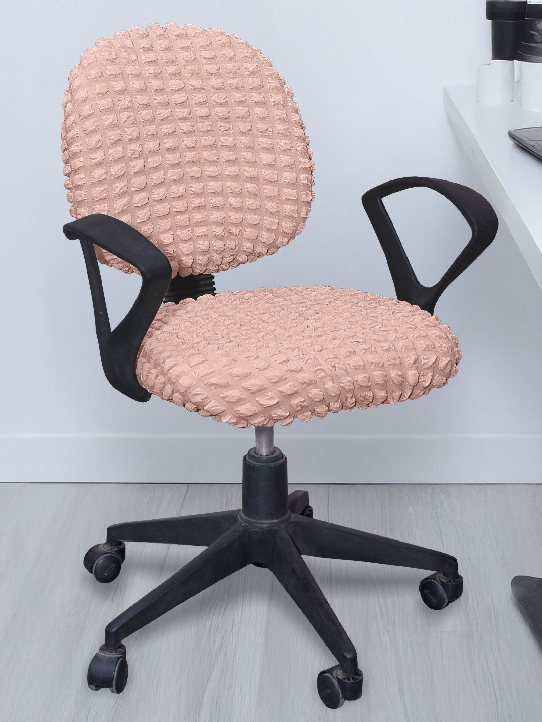 Cortina Pink 6 Pieces Bubble Stretchable Office Chair Cover