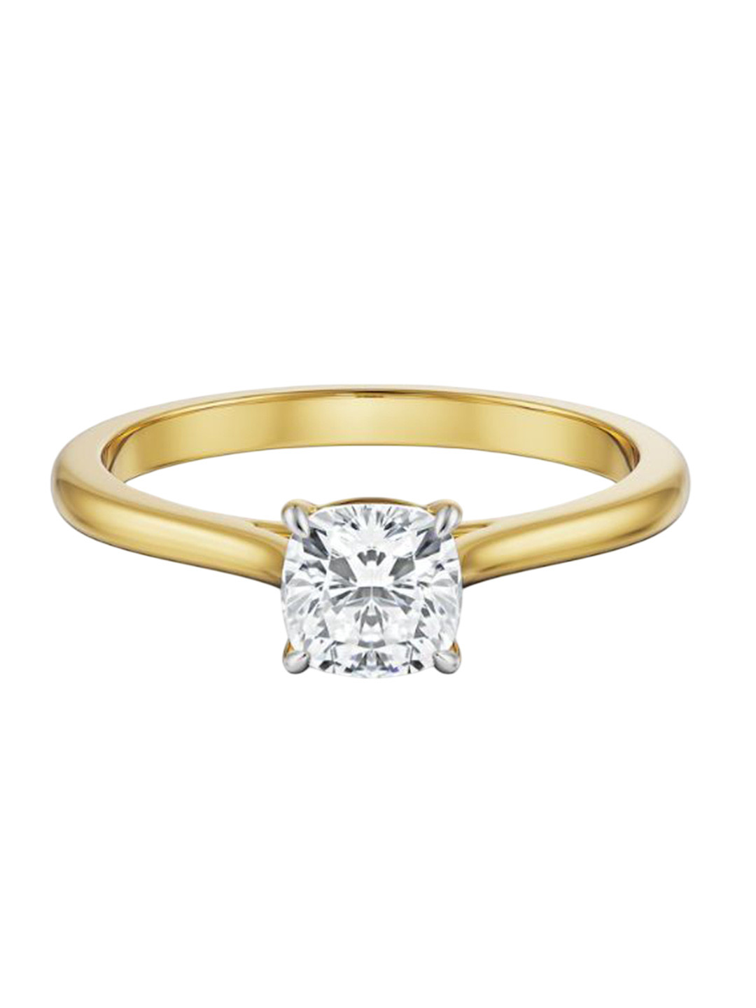 Emori 0.5 CT Cushion Solitaire Lab Diamond Ring in 18KT Gold