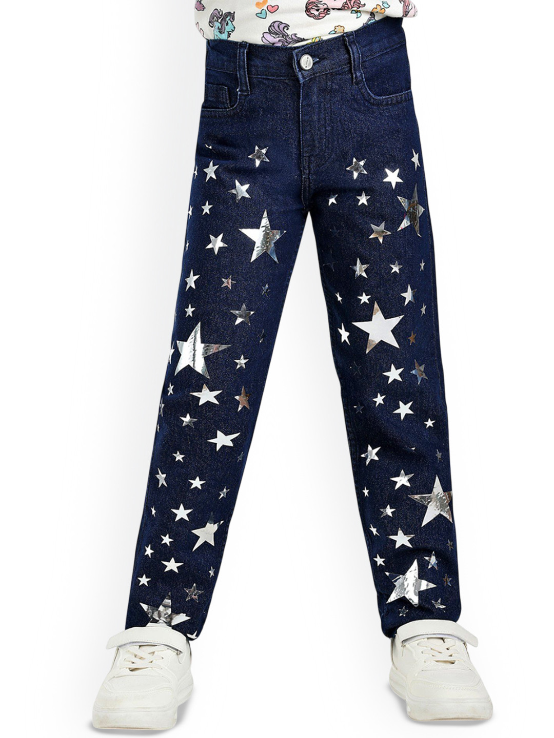 ARIAS By LARA DUTTA Girls Slim Fit High-Rise Printed Jeans