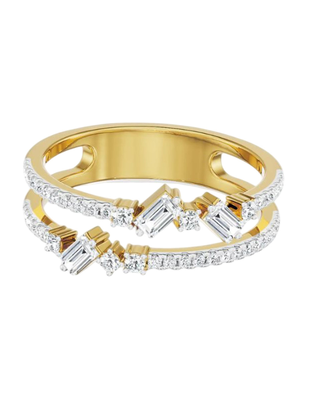 Emori Cresseta Lab Diamond Band in 18KT Gold