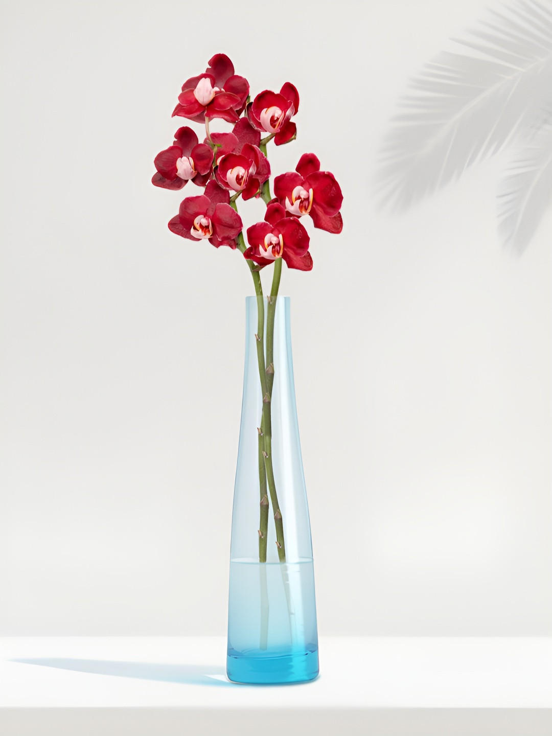 NATURALLY YOURS Blue Glass  Flower Vase