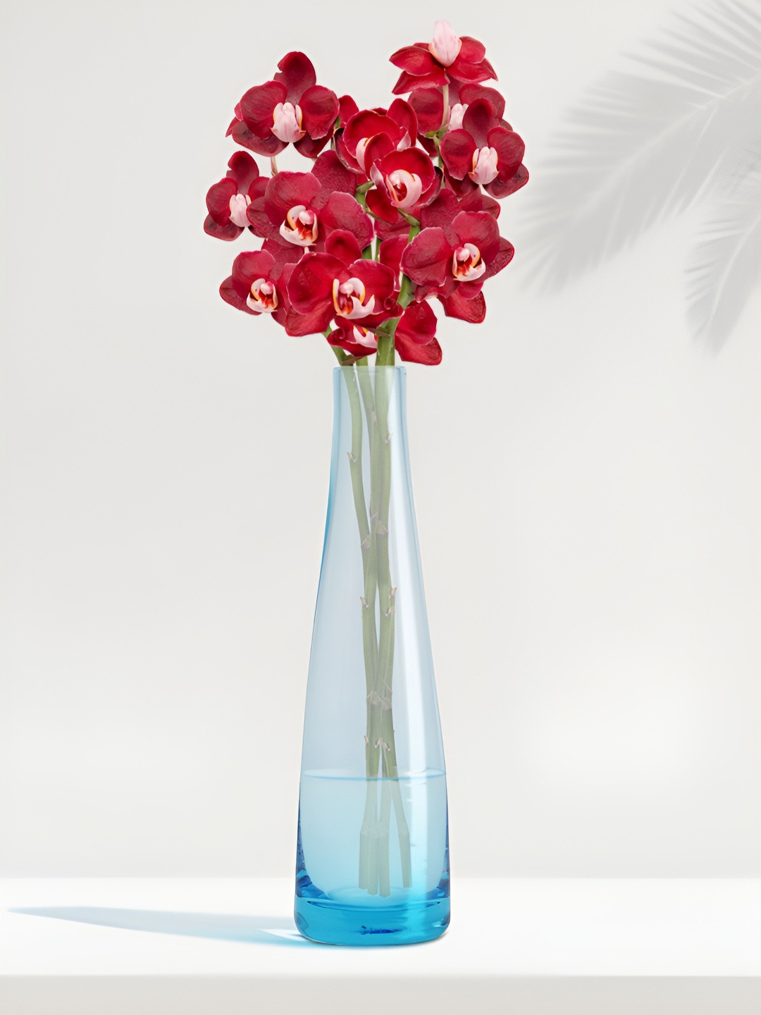 NATURALLY YOURS Blue Glass Flower Vase