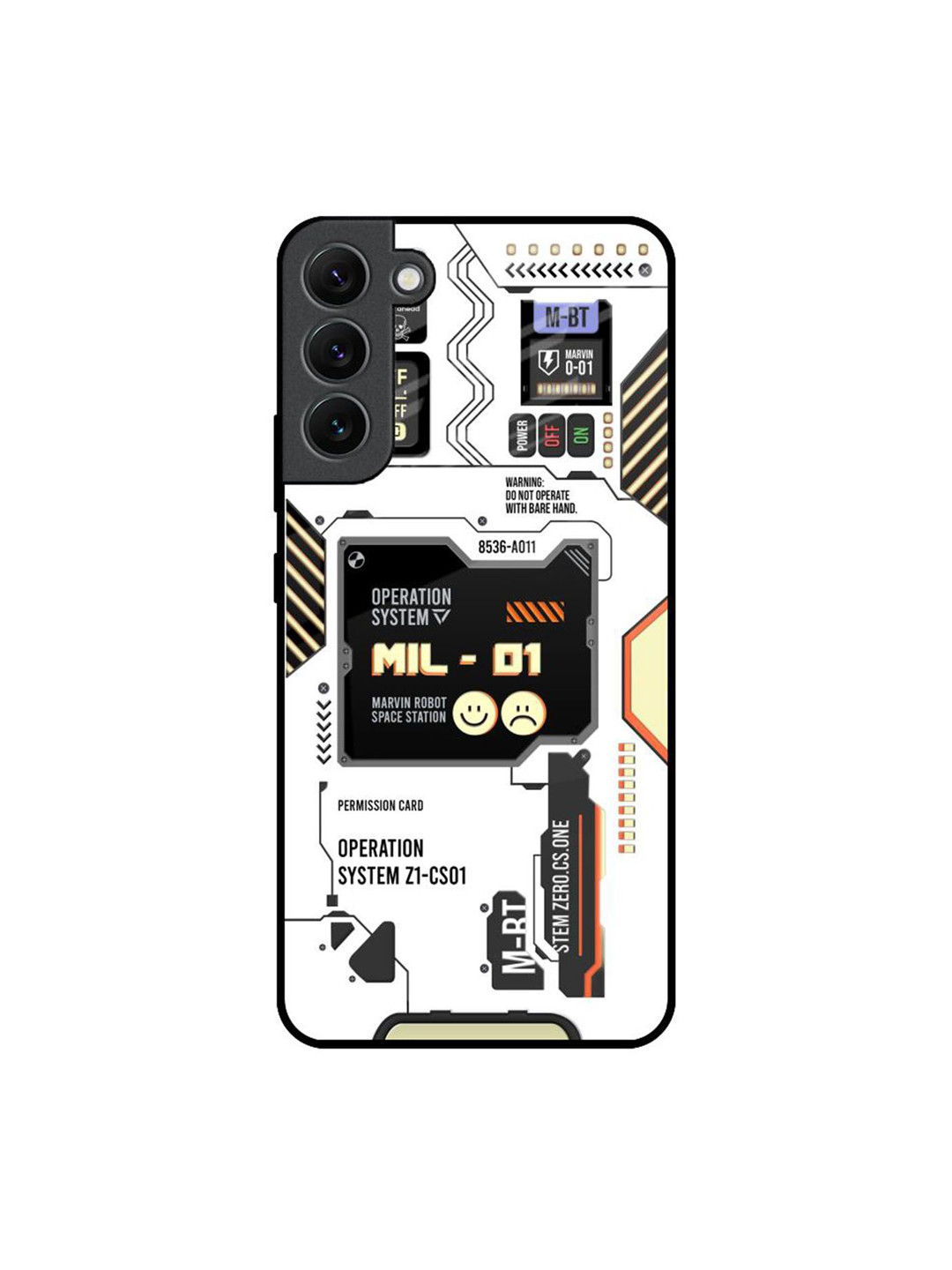 QRIOH Tech Display Printed Samsung Galaxy S22 Plus Back Case