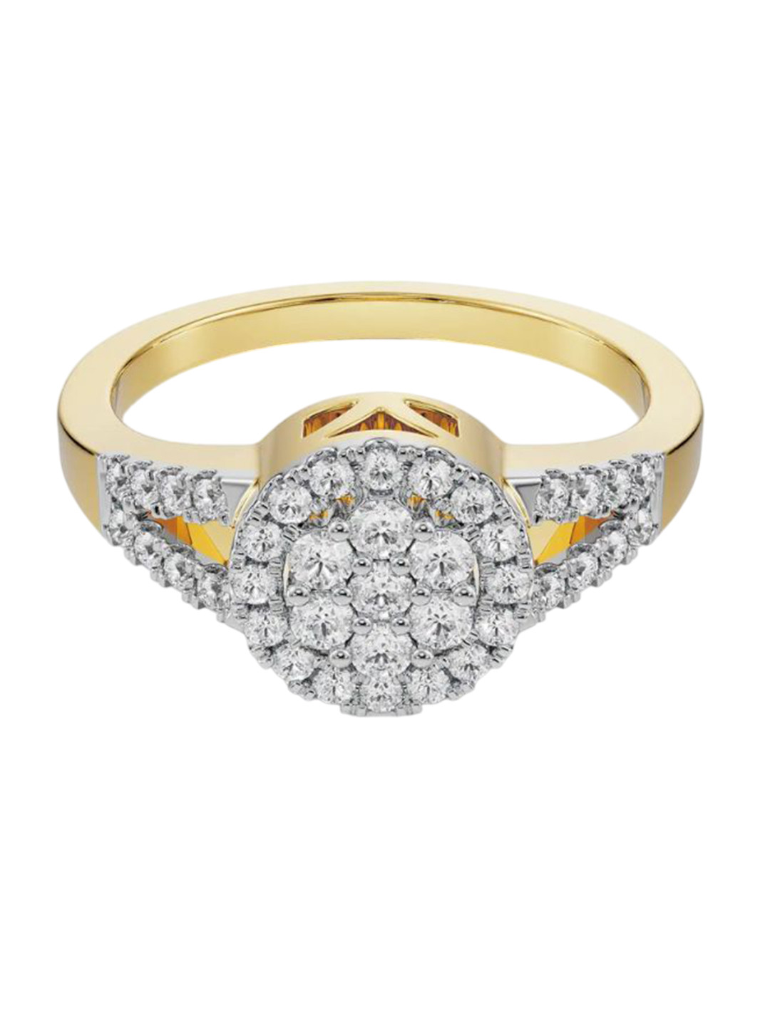 Emori Olivia Cluster Sparkle Lab Diamond in 14KT Gold Ring