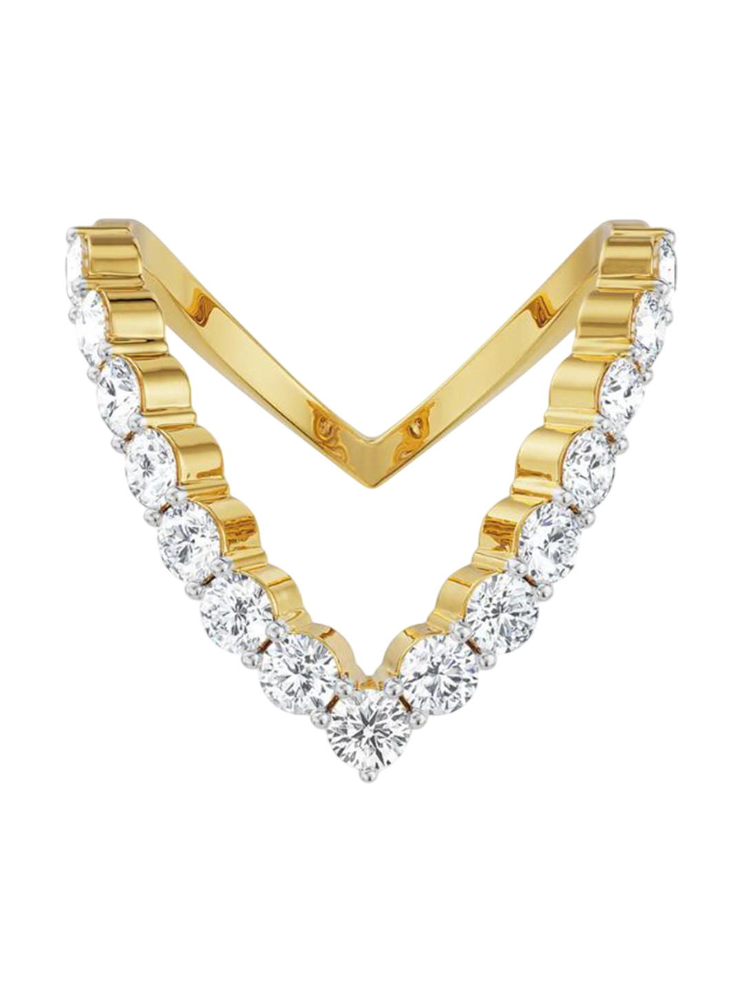 Emori Minimalist V Lab Diamond in 14KT Gold Band