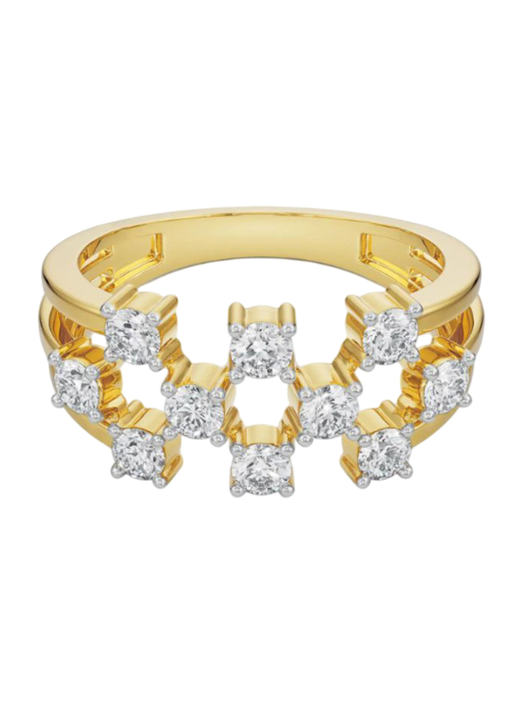 Emori Scattered Lab Diamond in 14KT Gold Band