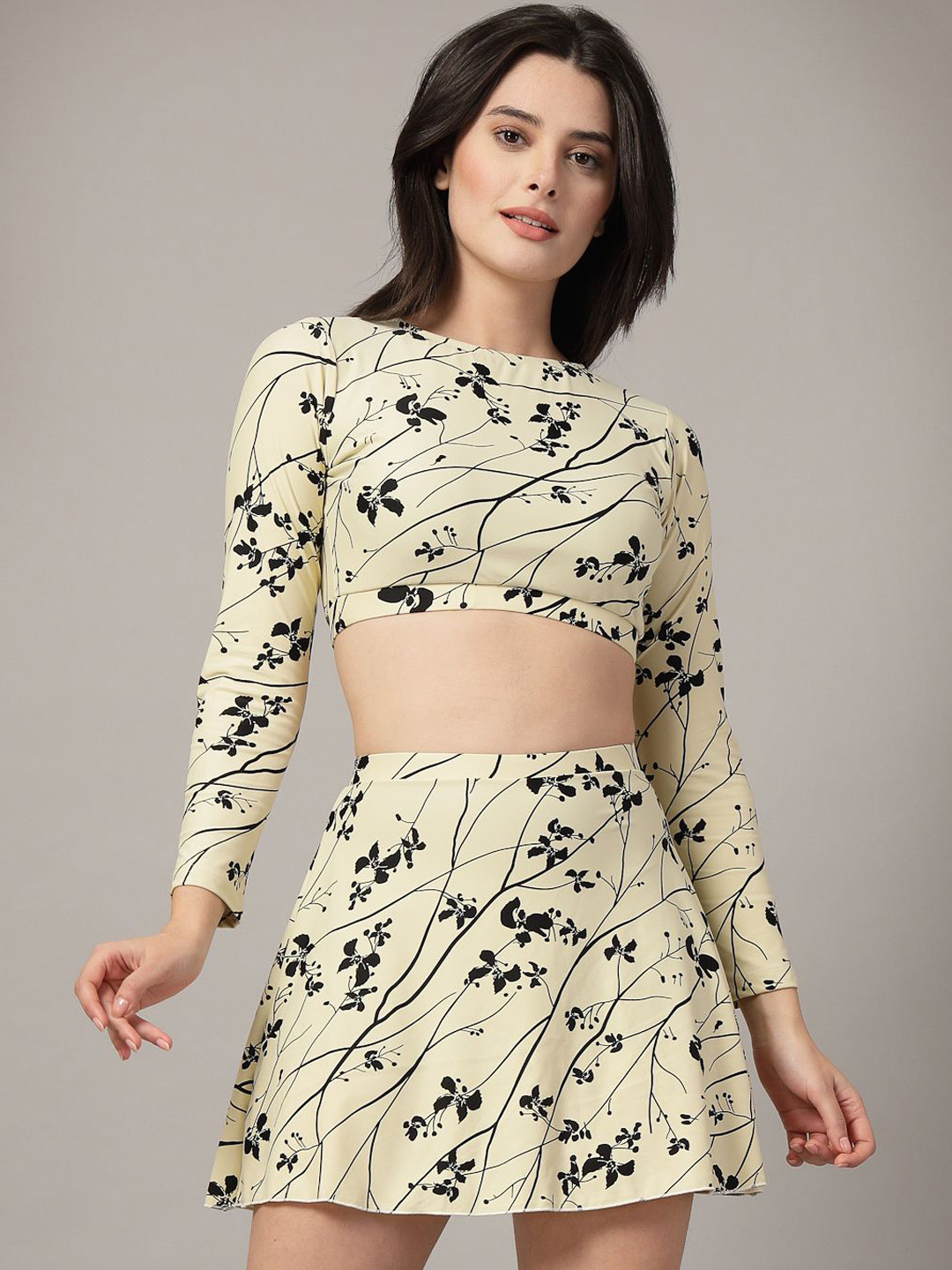 CUKOO Padded Printed Swim Bikini Set