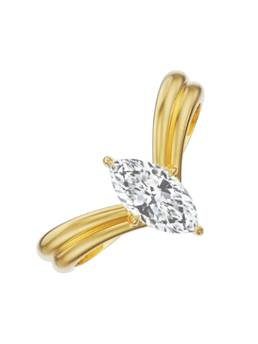 Emori Tresta Marquise Lab Diamond Ring in 18KT Gold