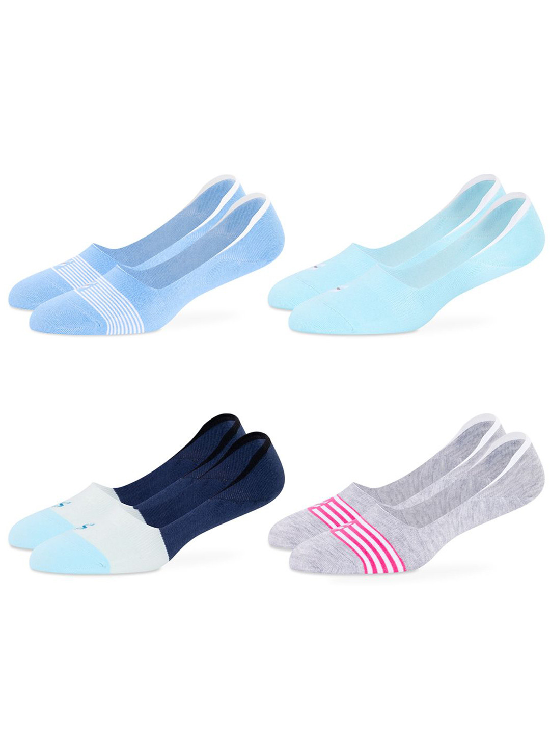 Supersox Women Pack Of 4 Low Cut No Show Loafer Socks