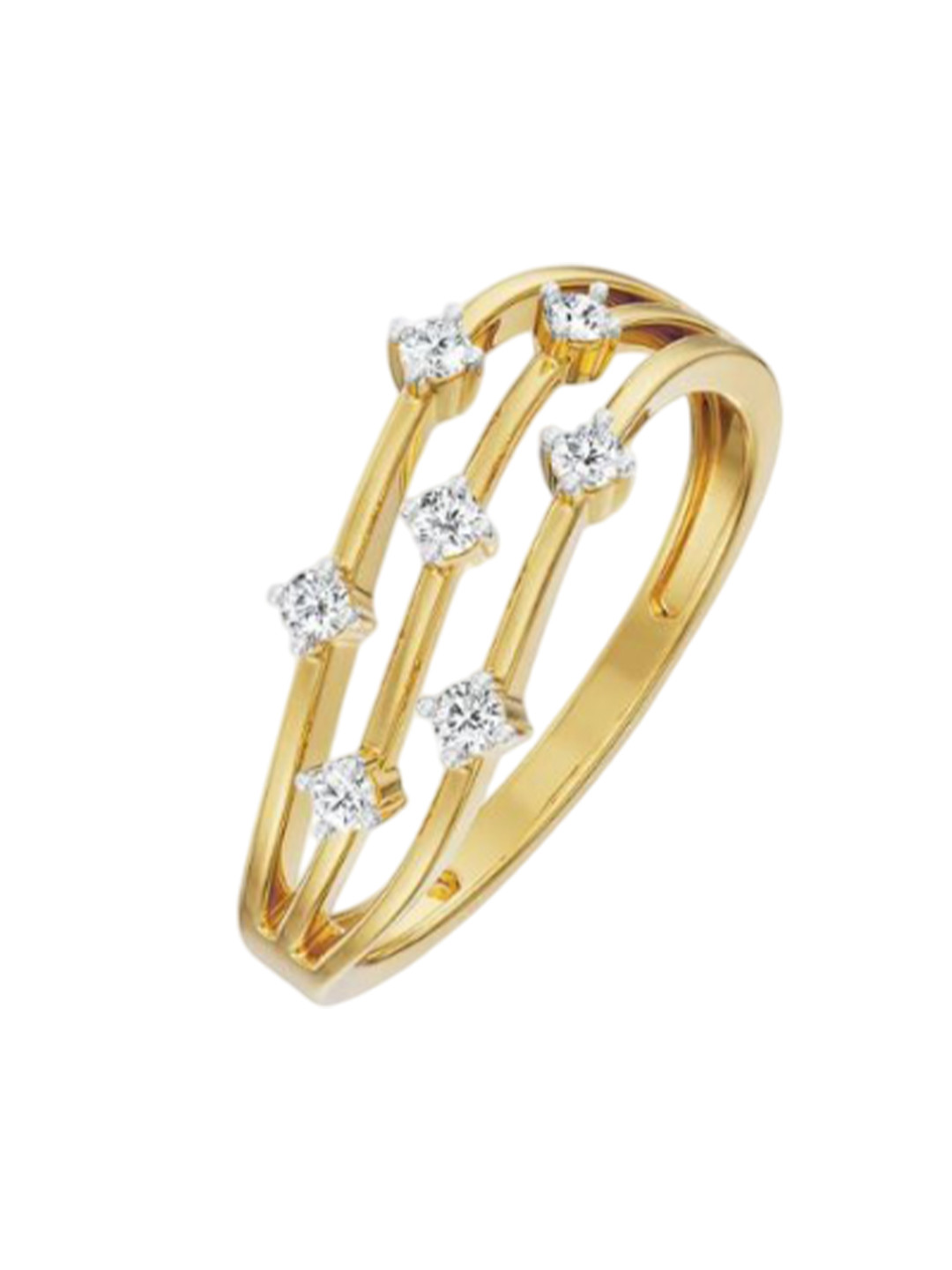 Emori Triple Layered Lab Diamond Band in 18KT Gold