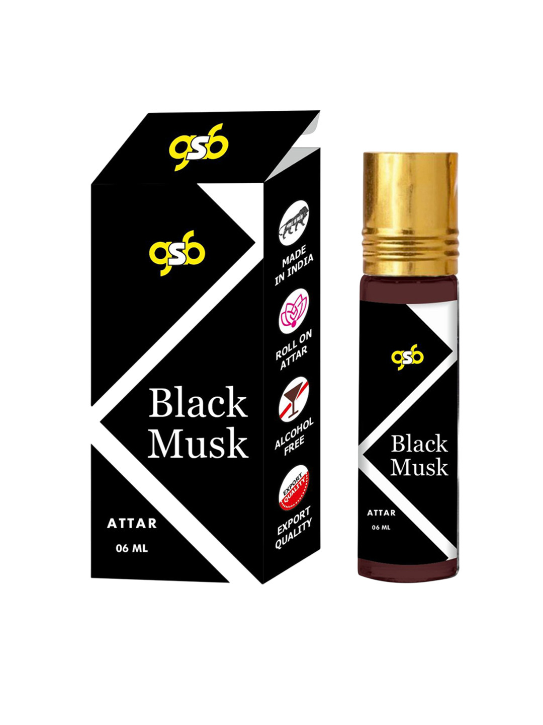 GSB Black Musk Alcohol Free & Long Lasting Roll On Attar - 6 ml