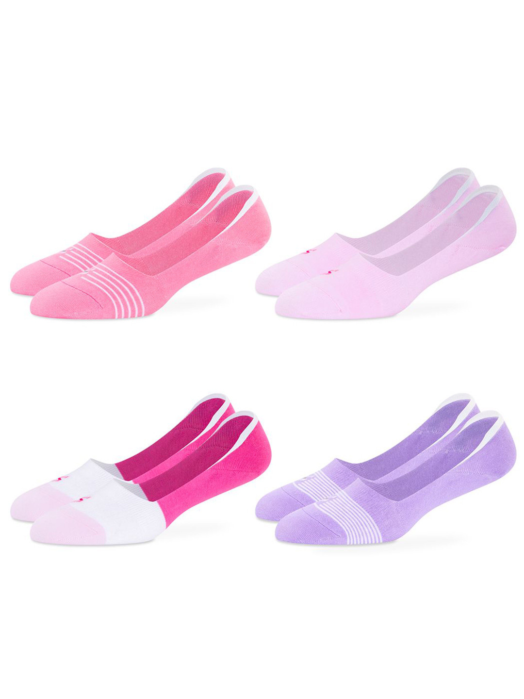 Supersox Women Pack Of 4 Low Cut No Show Loafer Socks