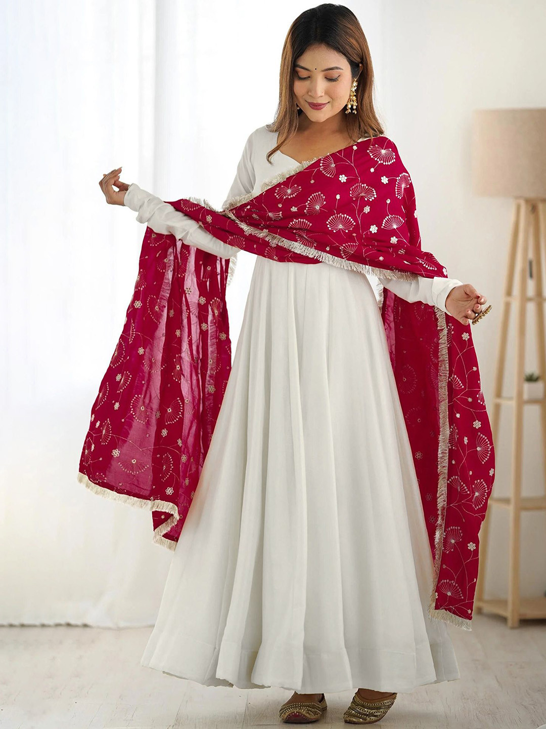 Kedar Fab Sweetheart Neck Georgette Anarkali Kurta