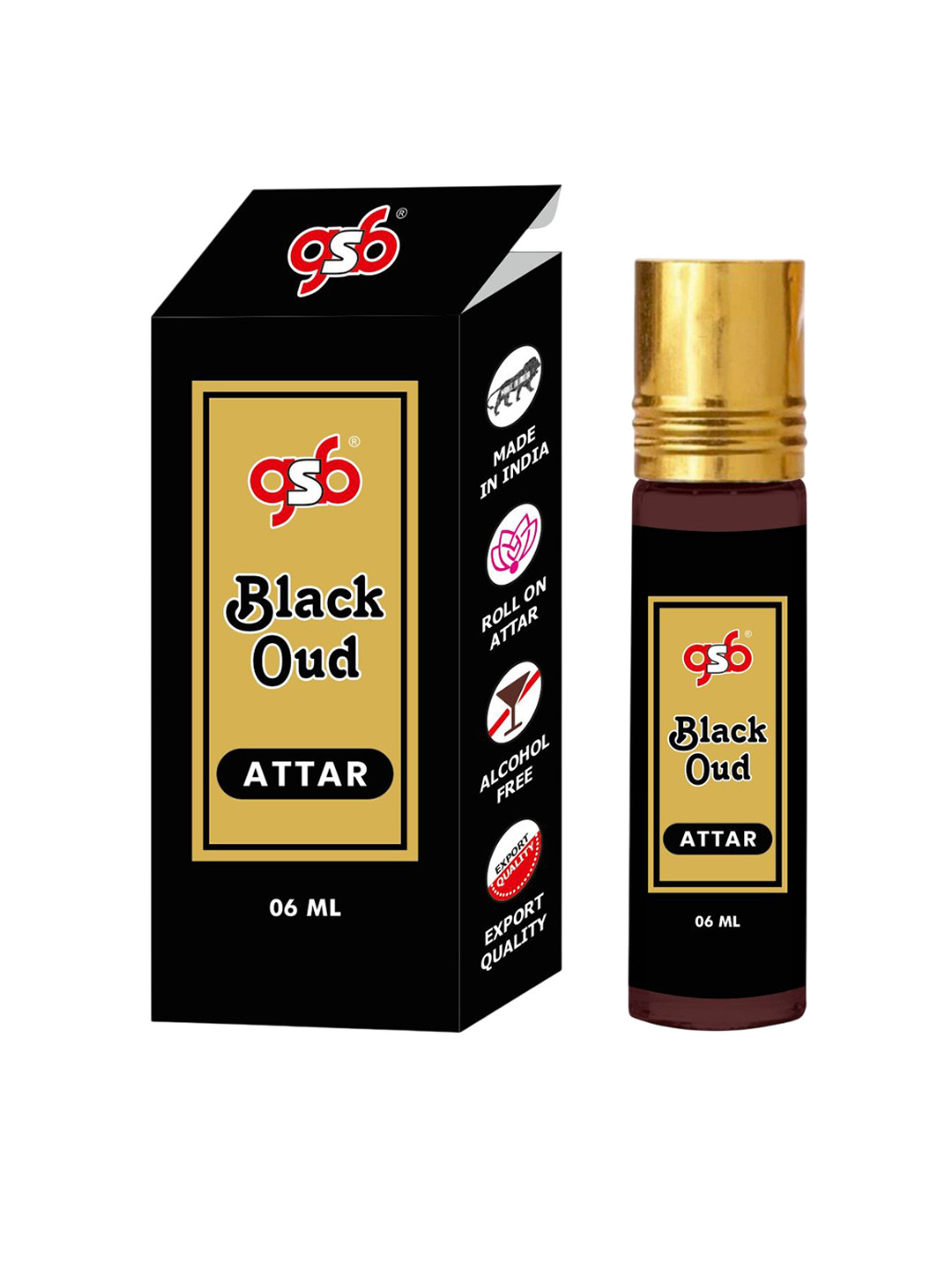 GSB Black Oud Natural And Alcohol Free Attar - 6ml