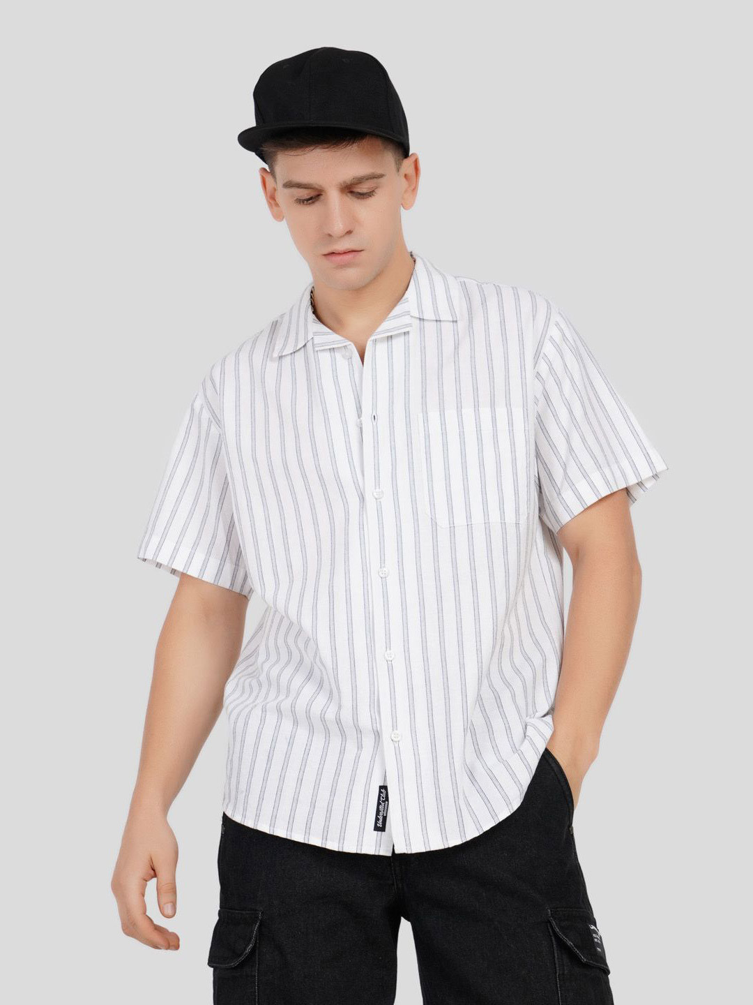 Underrated Club Men Opaque Striped Casual Shirt