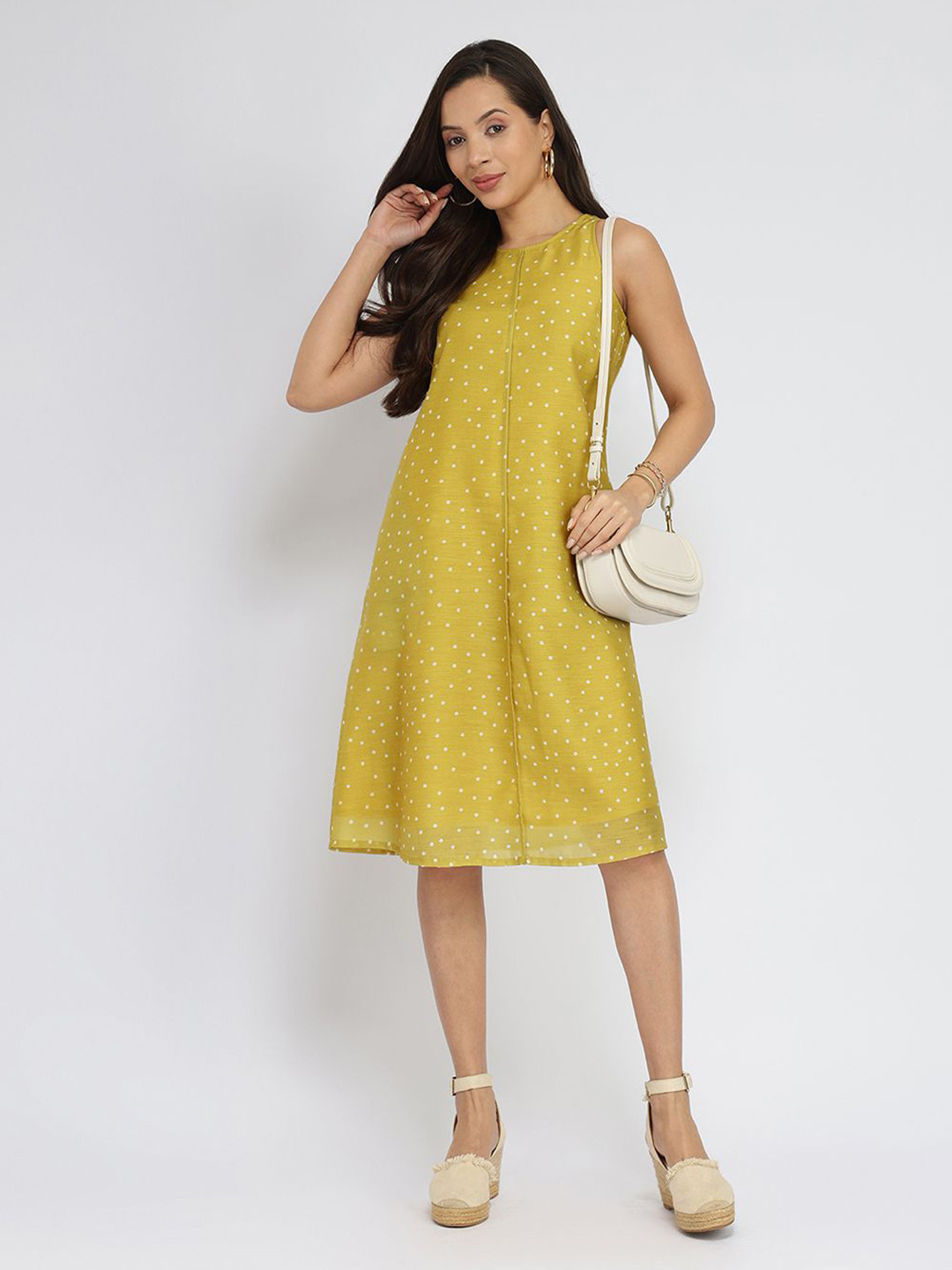 Pink Fort Women Play Sleeveless A-Line Dress