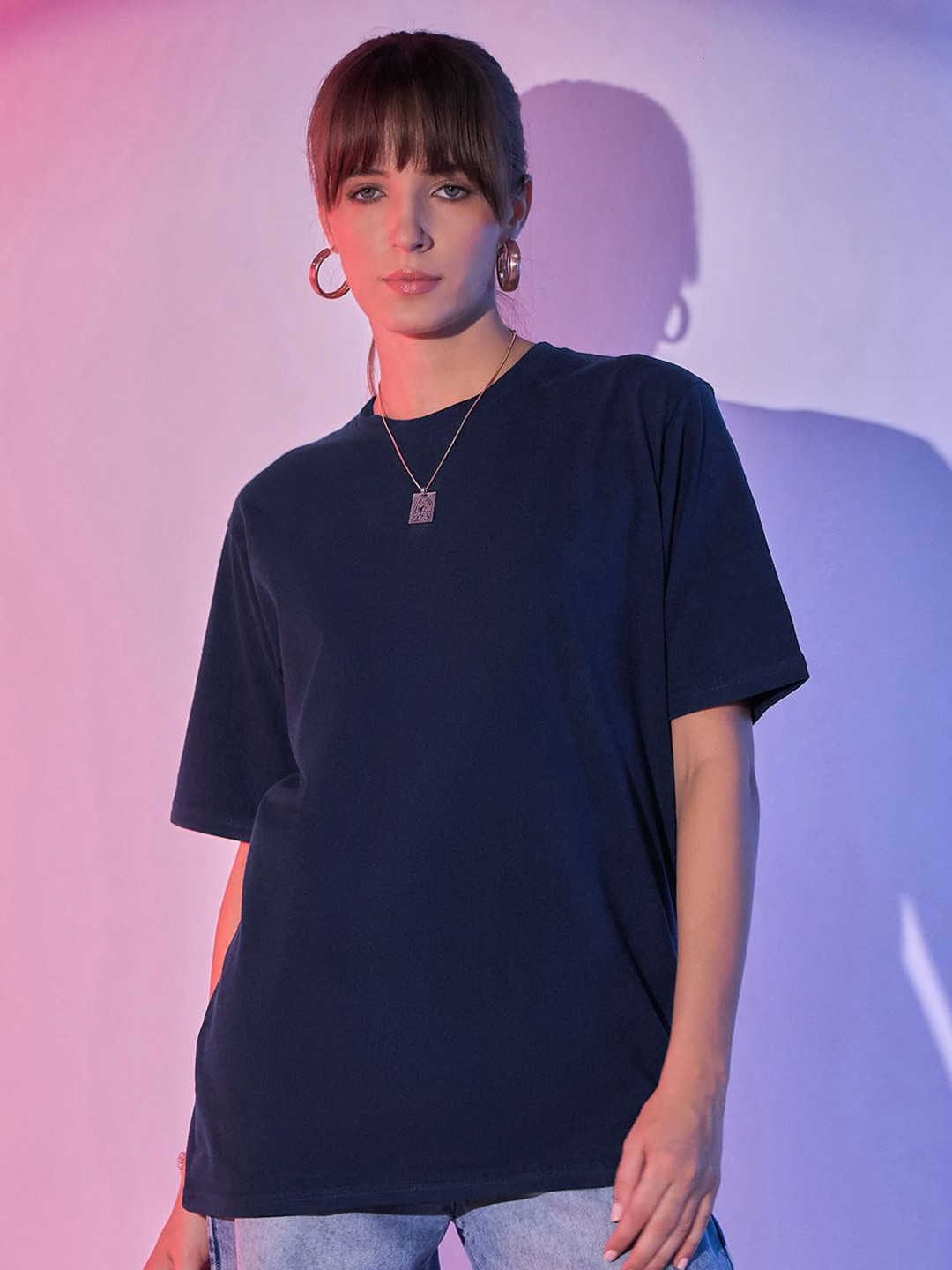 DIMPY GARMENTS Women Pockets T-shirt