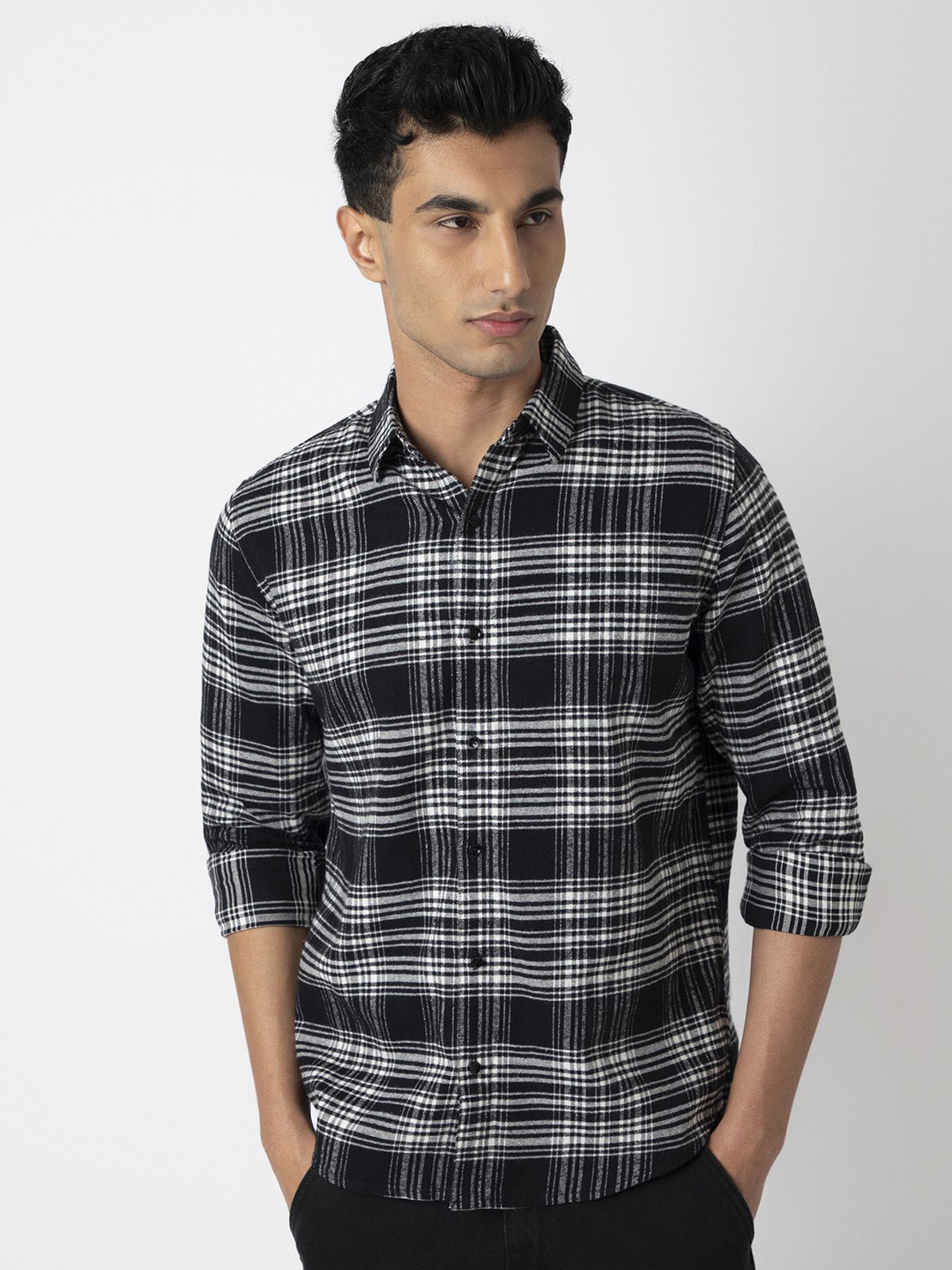 MARK & ALBERT Men Checked Casual Shirt