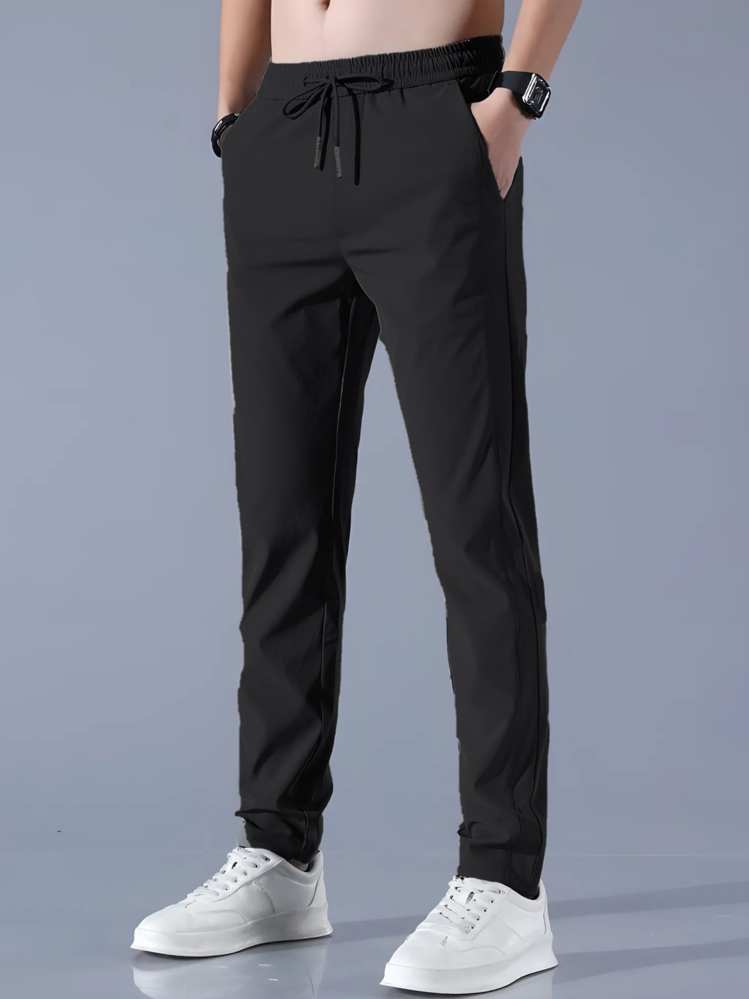SYMVI Men Mid Rise Track Pants