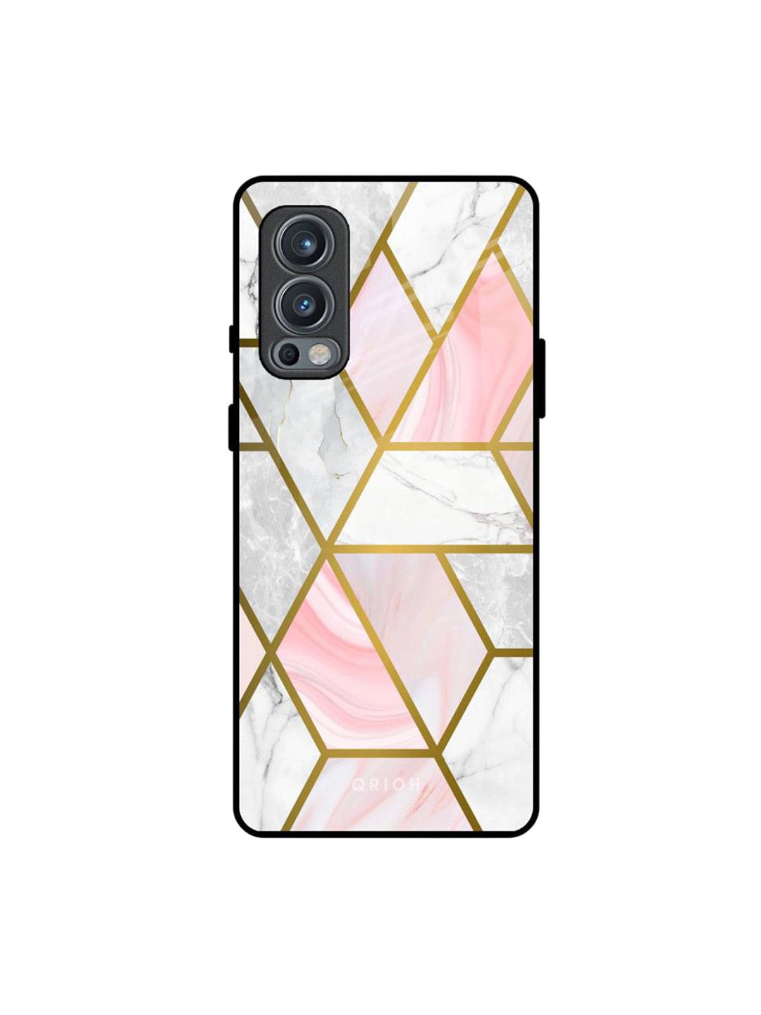 QRIOH Geometrical Marble Real Printed Oneplus Nord 2 Back Case