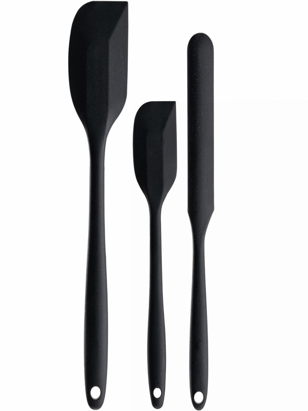 Baskety Black 3 Pieces Large Scraper Small Scraper And Jar Spatula