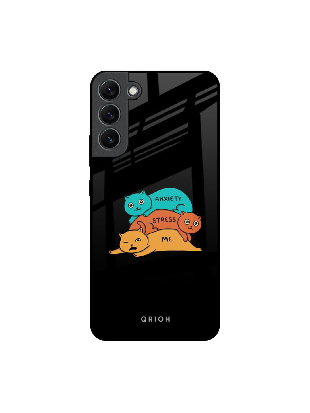 QRIOH Anxiety Stress Real Printed Samsung Galaxy S22 Plus Back Case