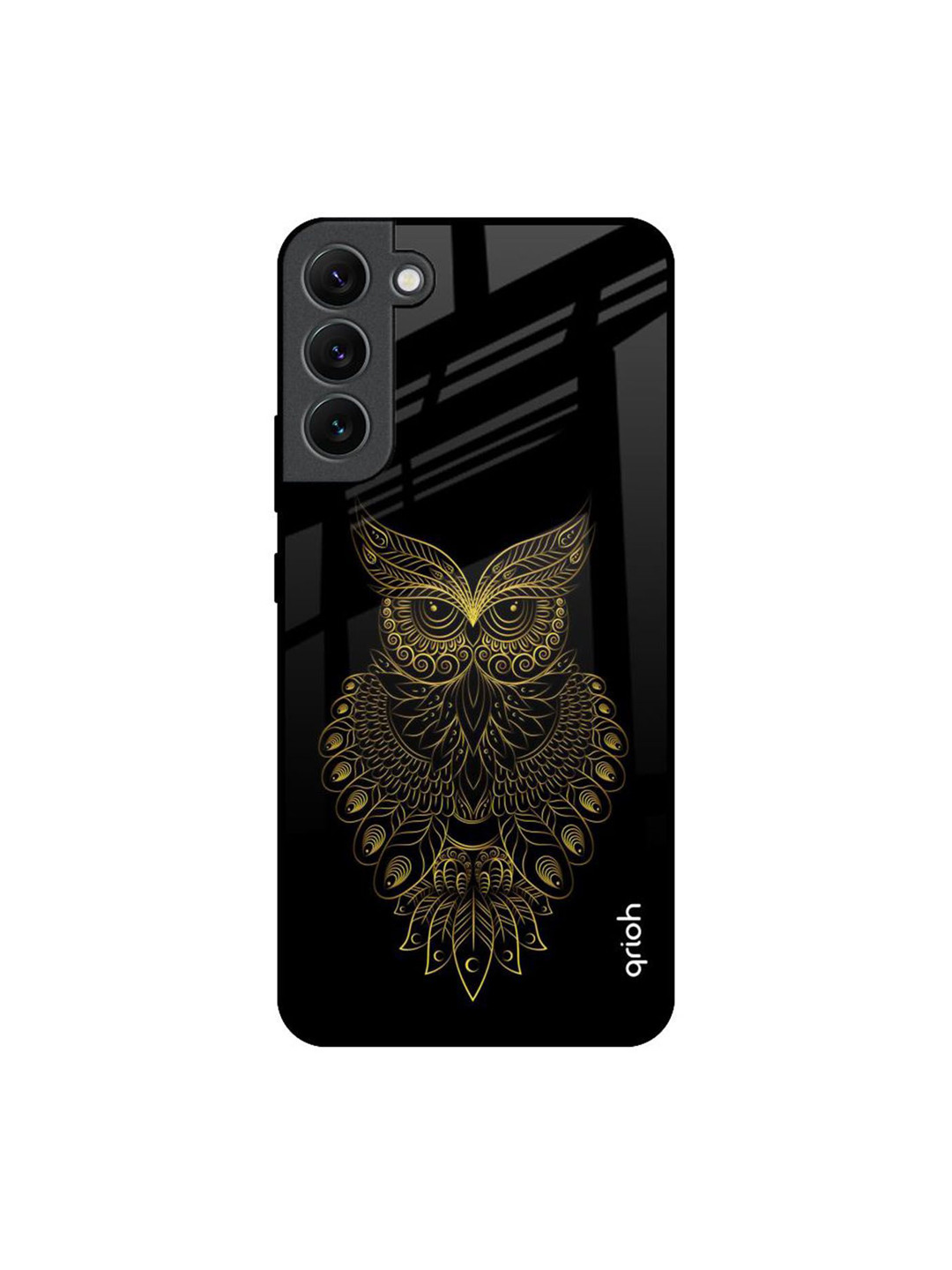 QRIOH Golden Owl Printed Samsung Galaxy S22 Plus Back Case