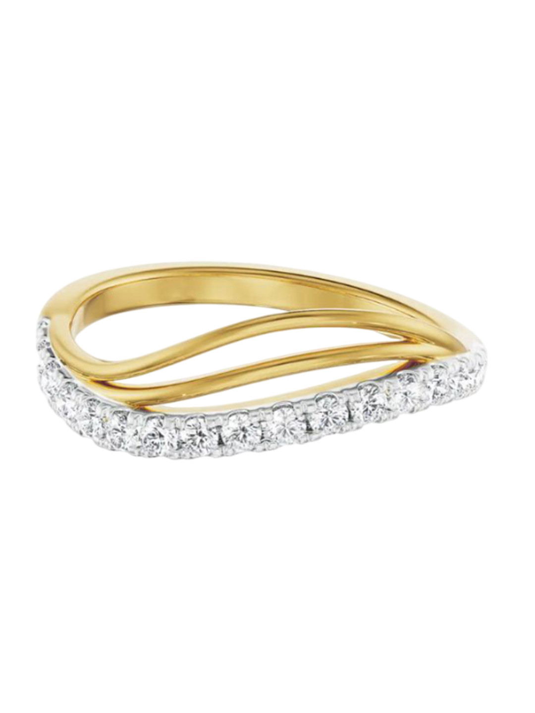 Emori Wavy Kristal Lab Diamond Band in 18KT Gold