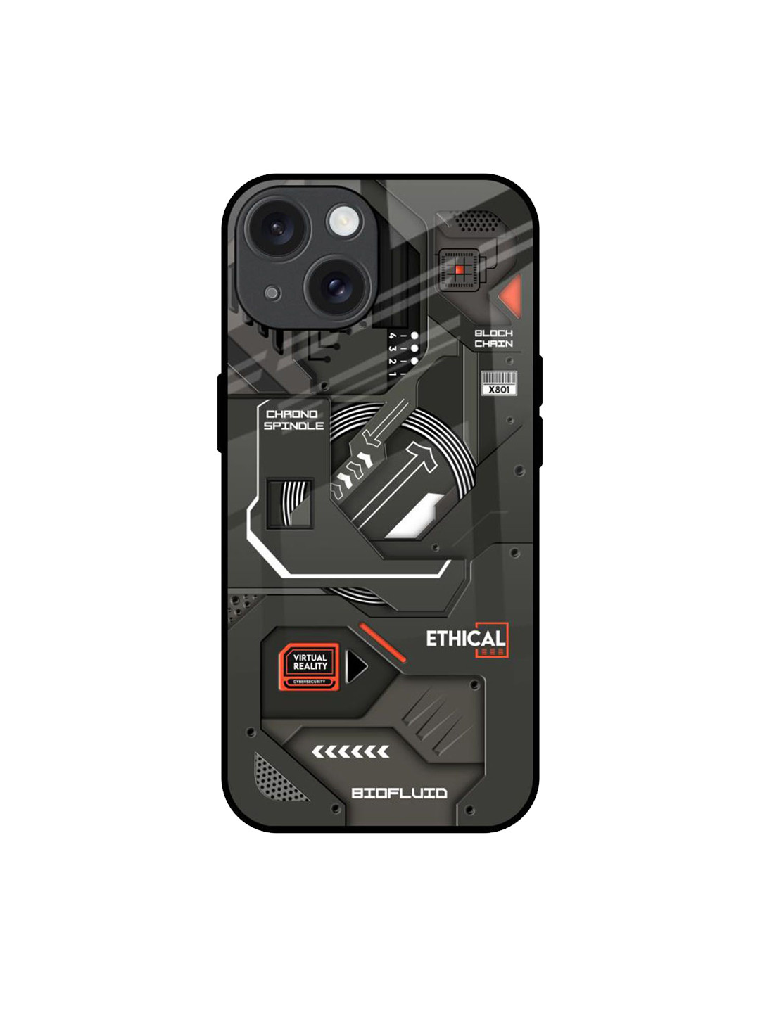 QRIOH Tech Aesthetics Printed iPhone 15 Back Case