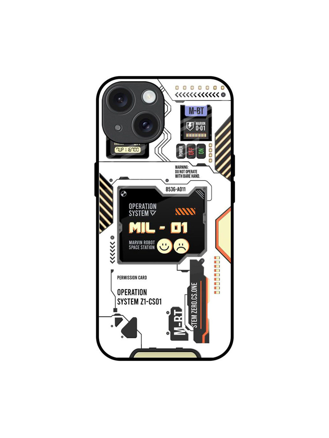 QRIOH Tech Display Printed iPhone 15 Back Case