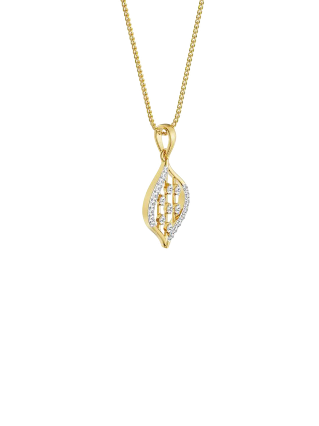 Emori Parallel Stroke Lab Diamond Pendant in 18KT Gold