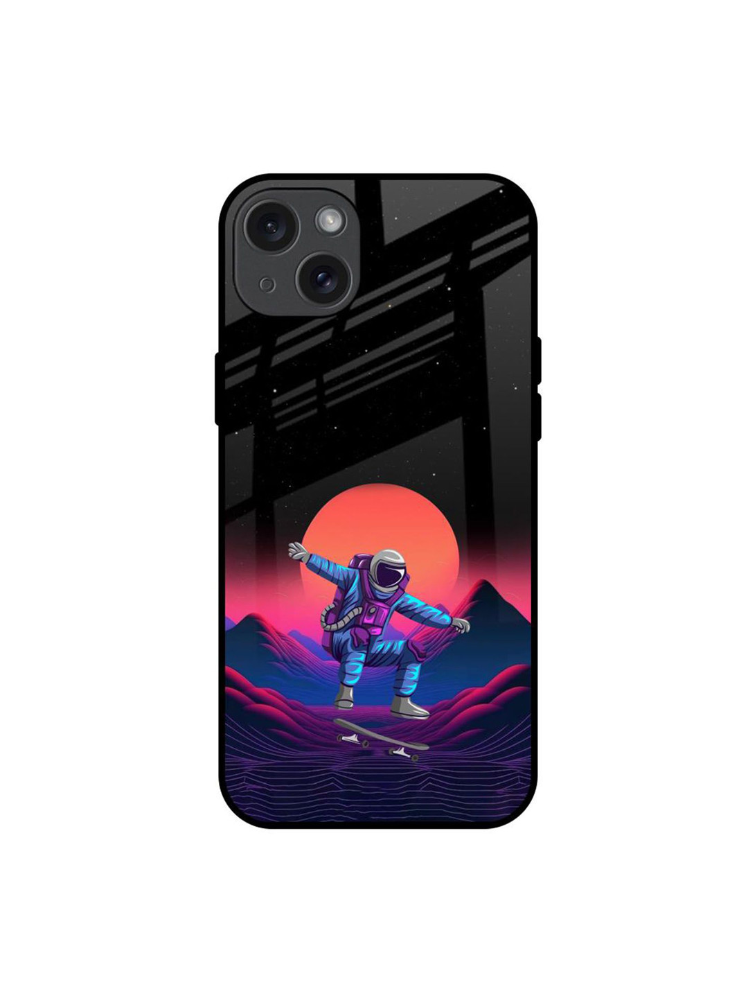 QRIOH Retro Astronaut Printed iPhone 15 Plus Back Case
