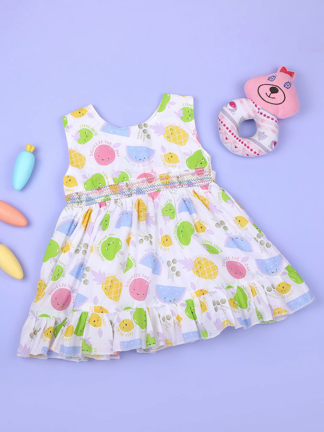 Macwin Print Fit & Flare Cotton Dress