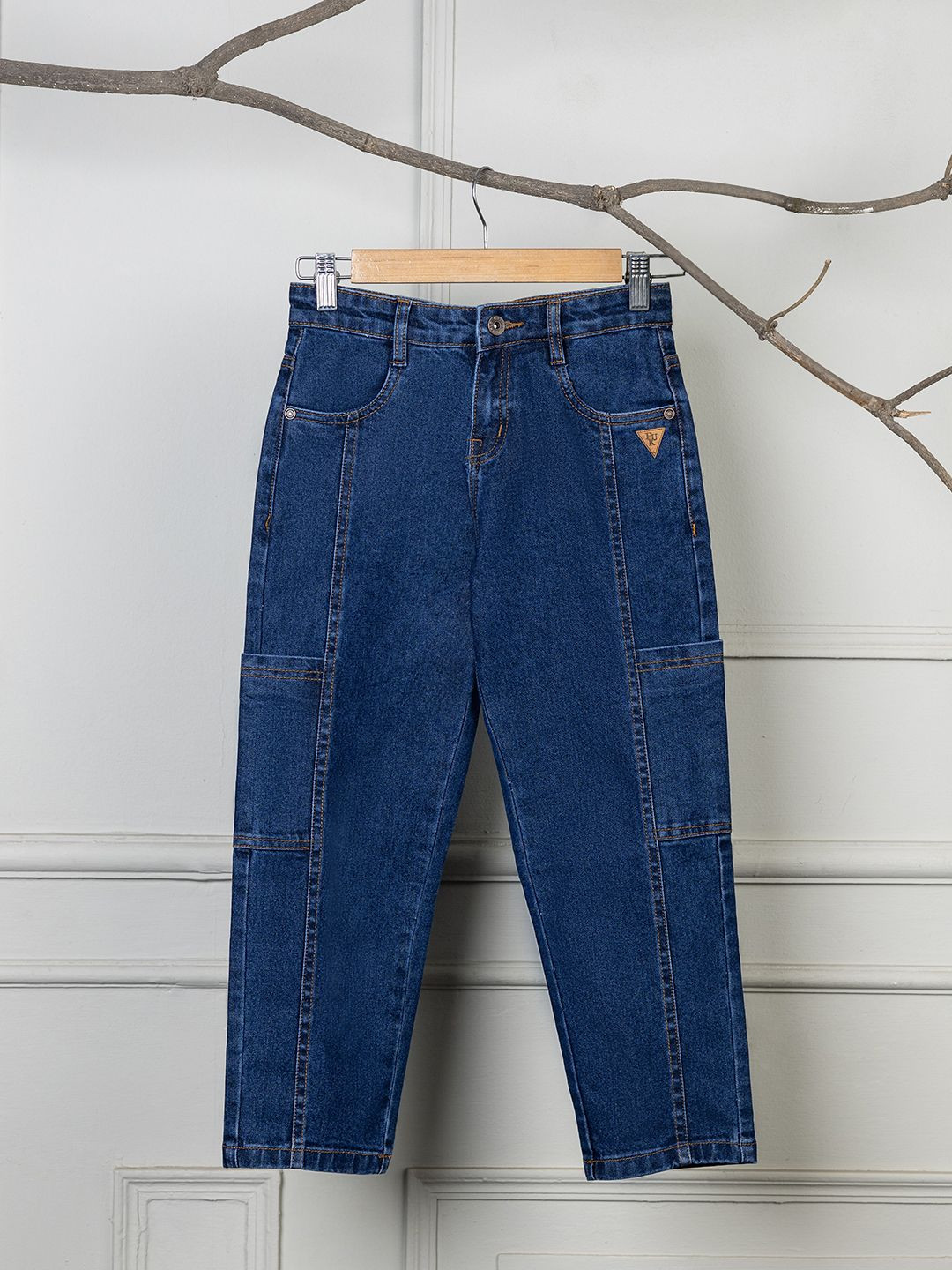 Purple United Kids Boys Mid-Rise Denim Wide Leg Jeans