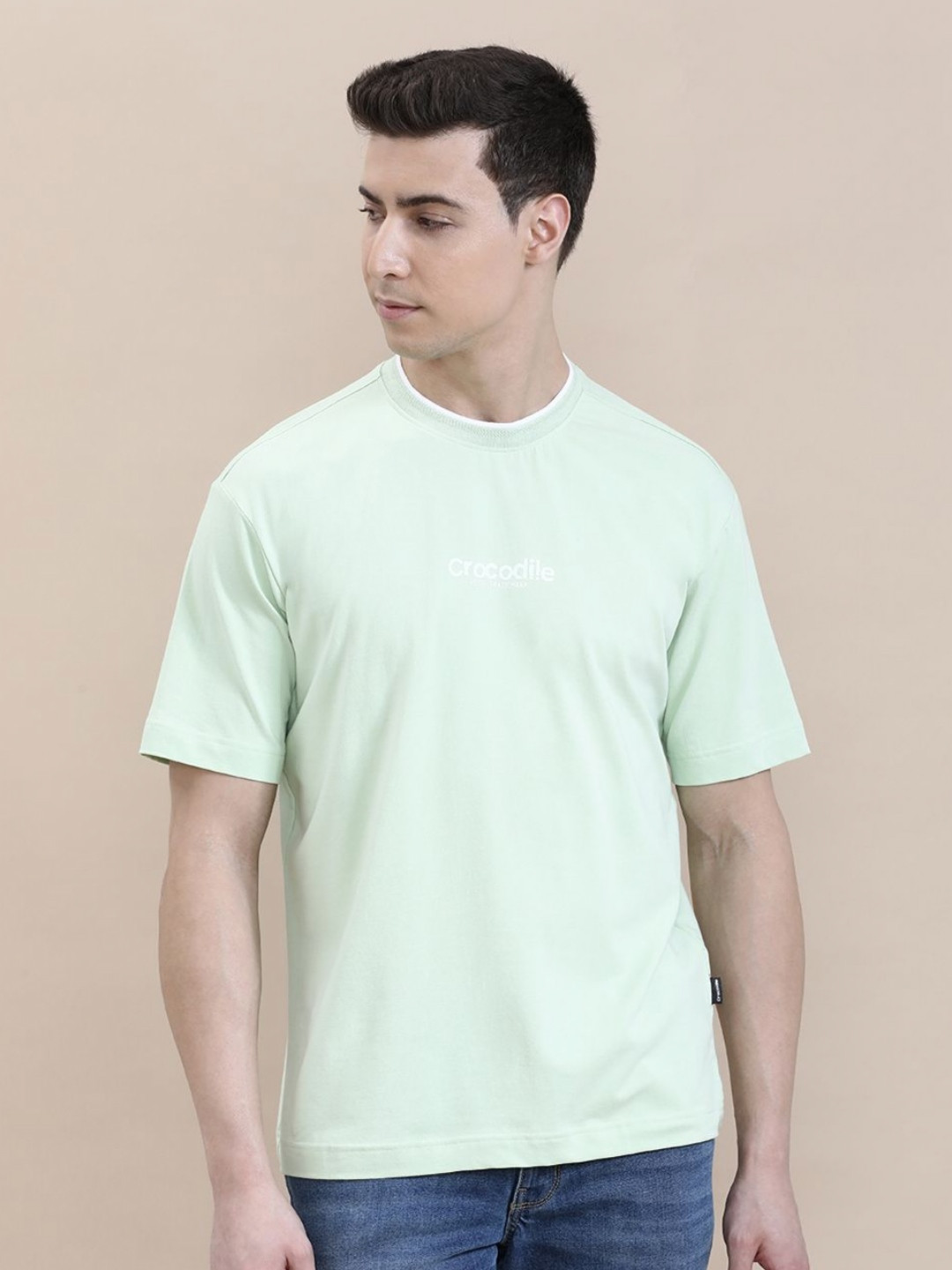 Crocodile Men Oversized Back Print T-Shirt