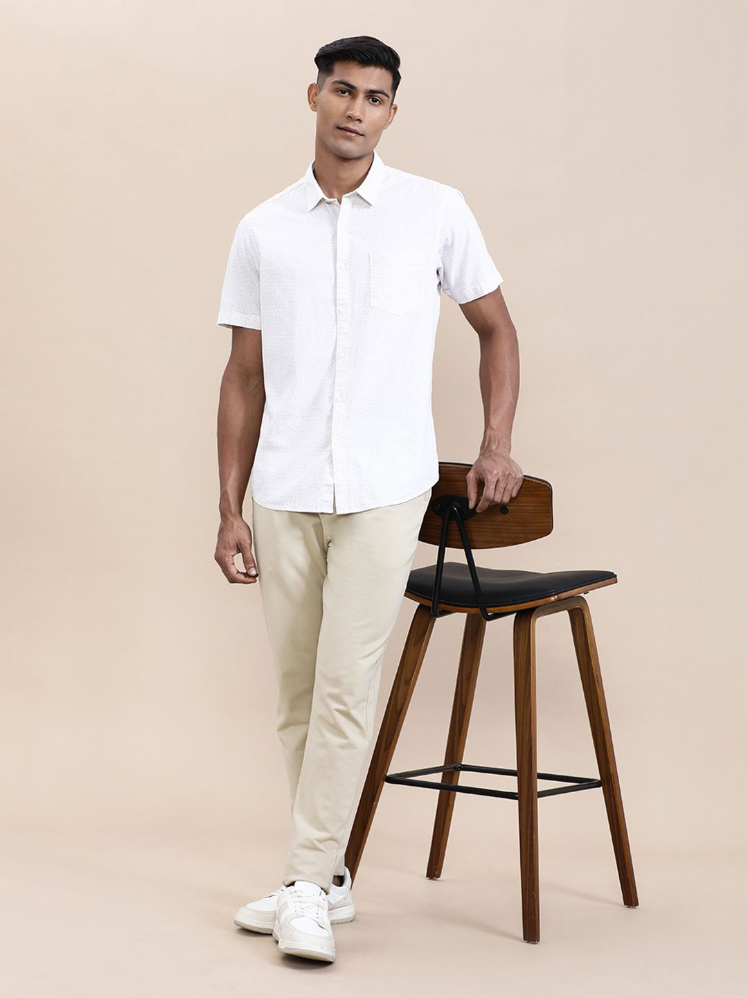 Crocodile Men Checkered Half Sleeve Shirt