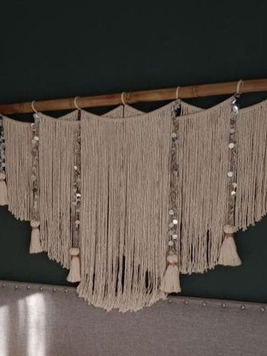 Alaaya Decor Macrame boho Fabric Bohemian Hanging Hall Tapestries & Macrame-35In