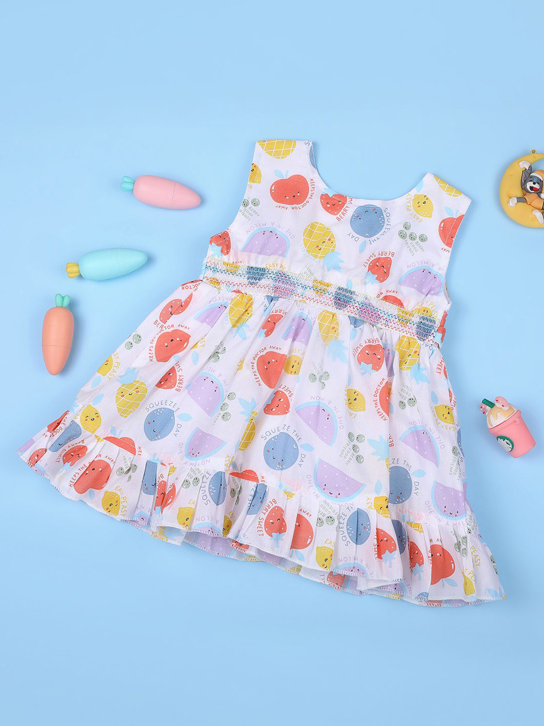 Macwin Print Fit & Flare Cotton Dress