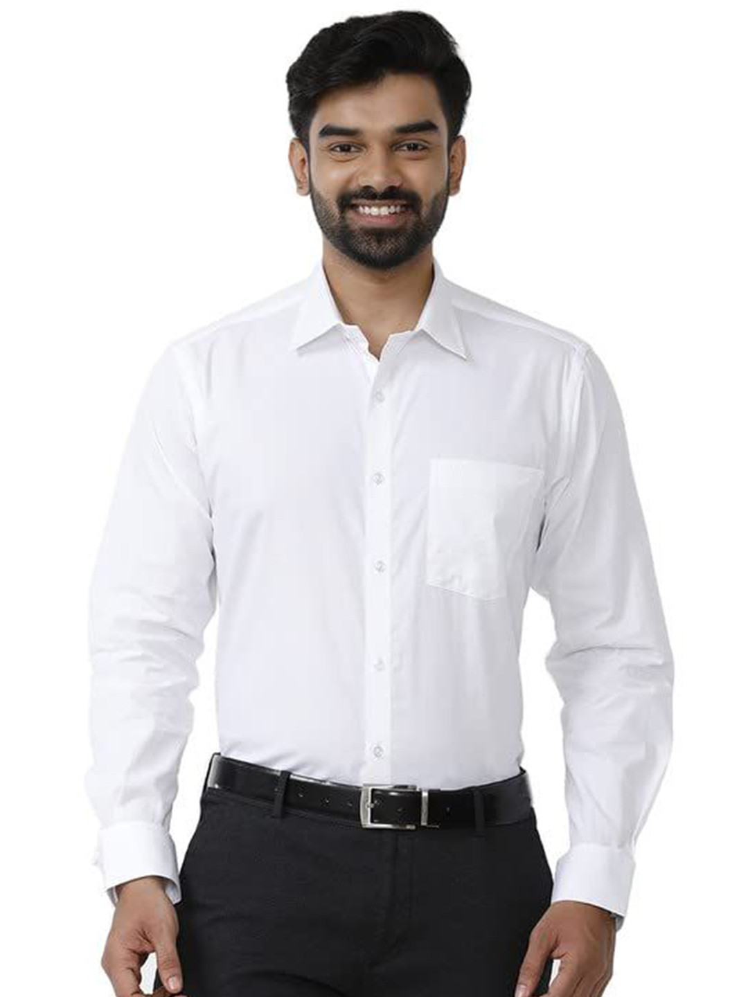UATHAYAM Men Relaxed Opaque Formal Shirt