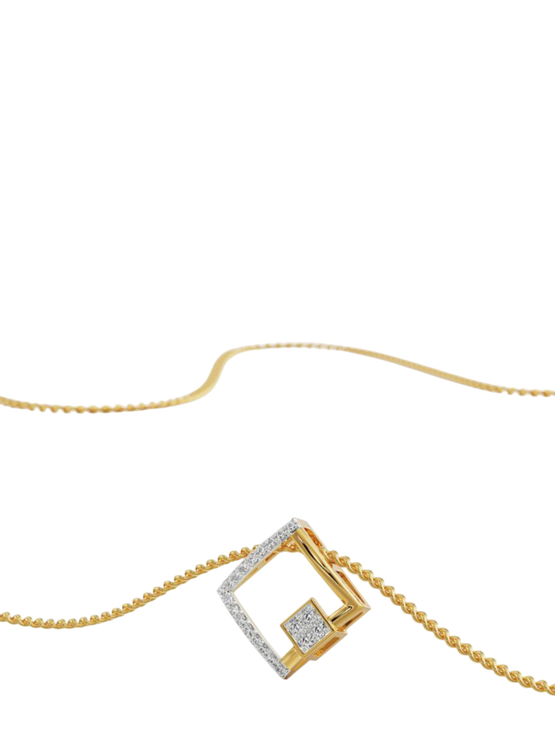 Emori Squared Beauty Lab Diamond in 14KT Gold Pendant