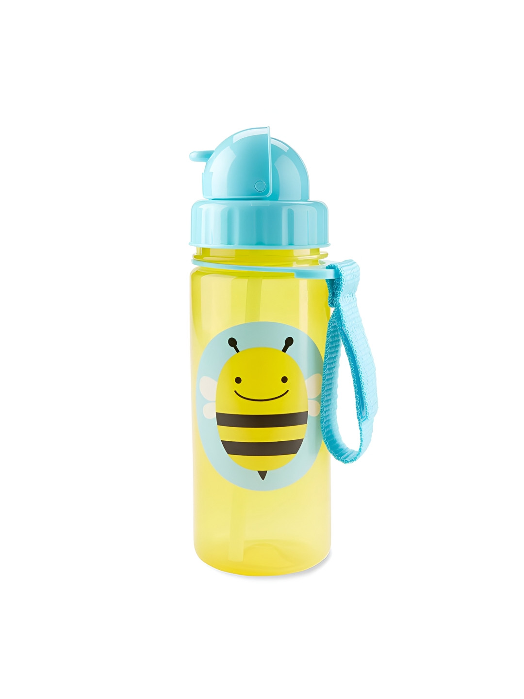 SKIP HOP Kids Bee Yellow & Blue Zoo Printed Zoo Straw Sipper Water Bottle 350 ml