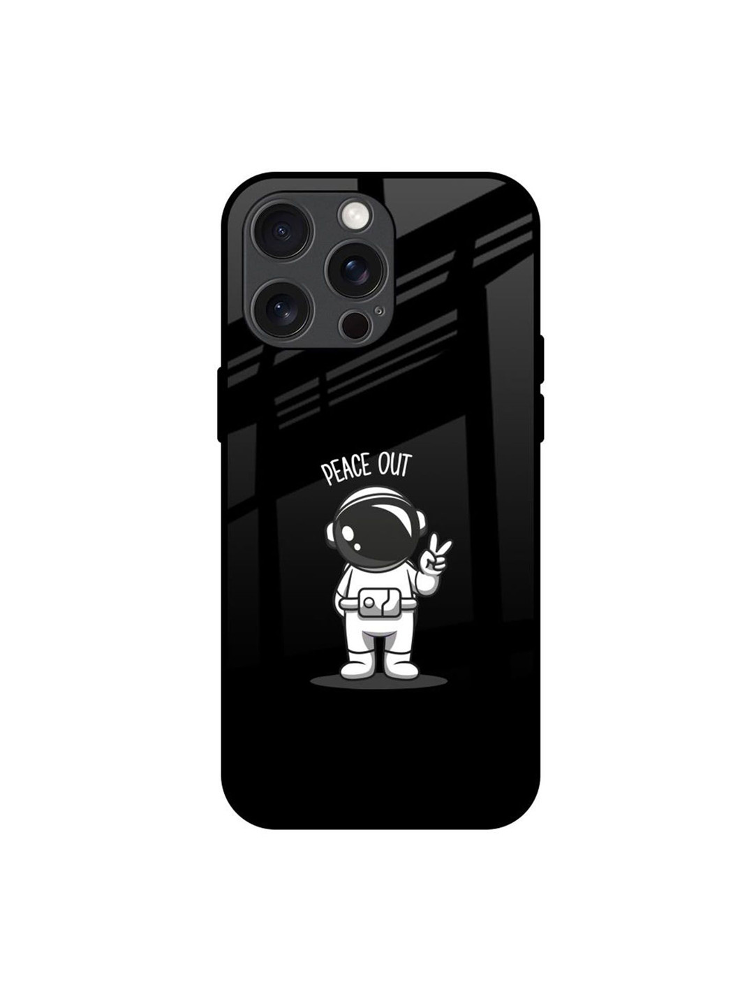 QRIOH Peace Out Astro Real Printed iPhone 15 Pro Max Back Case