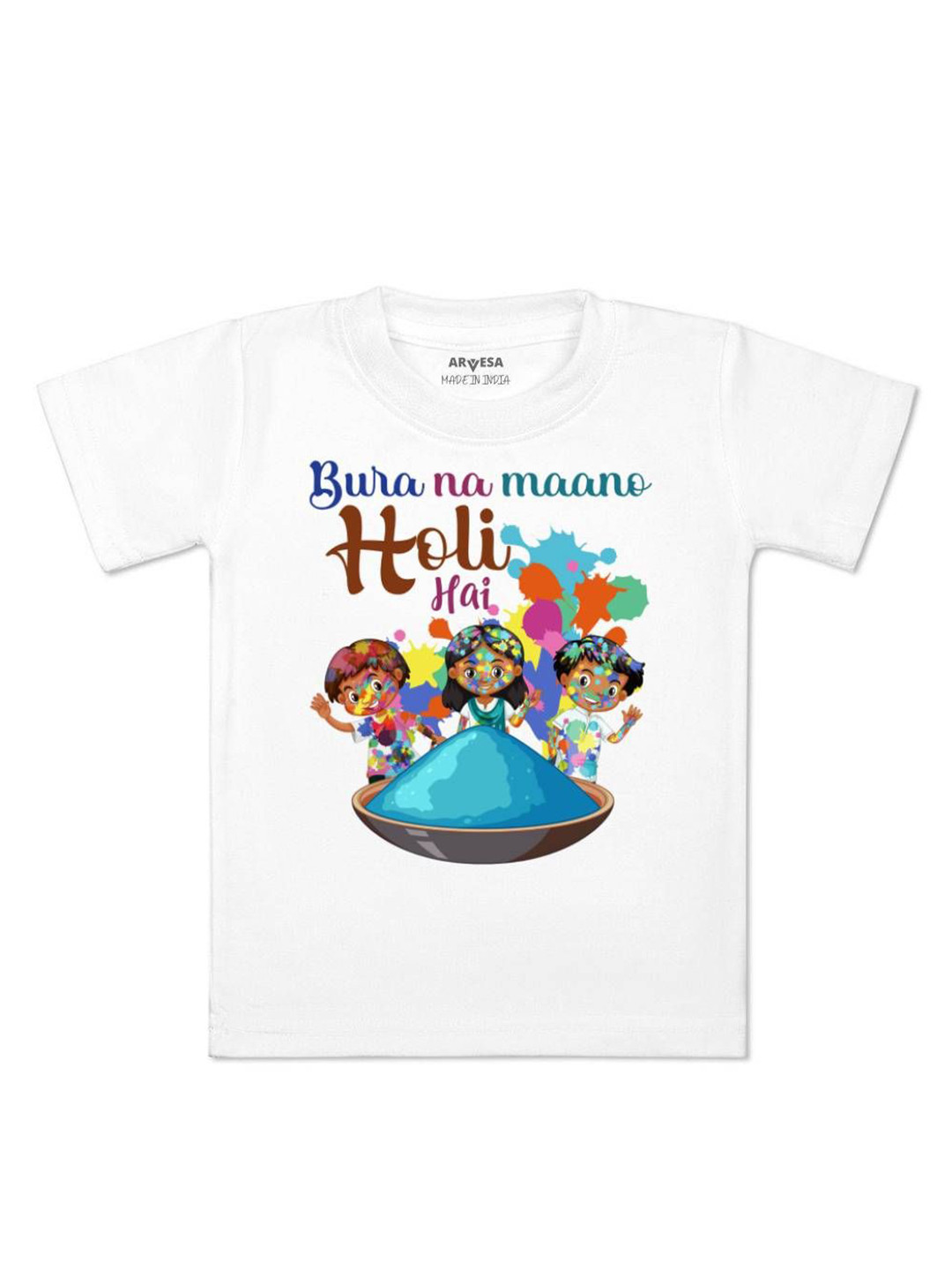 Arvesa Bura Na Mano Holi Hai Printed Regular Fit Tshirt