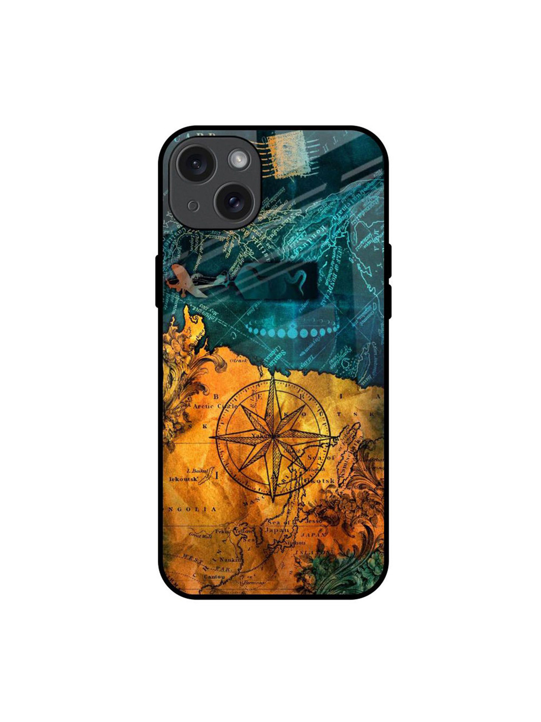 QRIOH Architecture Map Real Printed iPhone 15 Plus Back Case