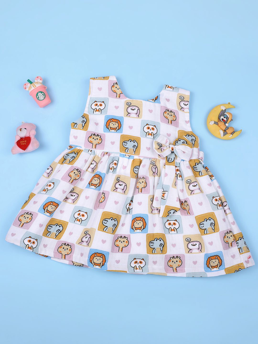 Macwin Print Fit & Flare Muslin Dress