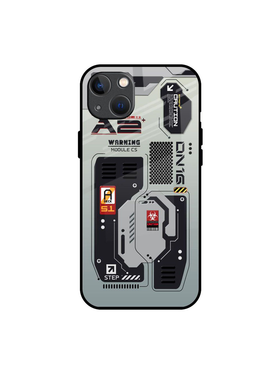 QRIOH Techno Vibes Printed iPhone 13 Back Case