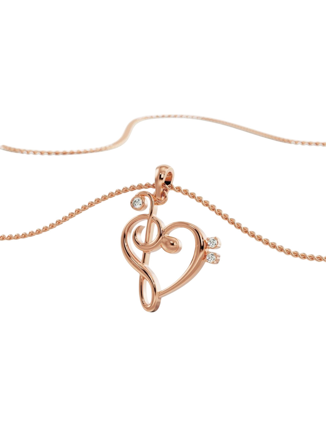Emori Heart Beat 18KT Gold Lab Diamond Pendant
