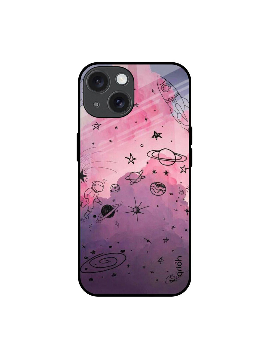 QRIOH Space Doodles Printed iPhone 15 Back Case