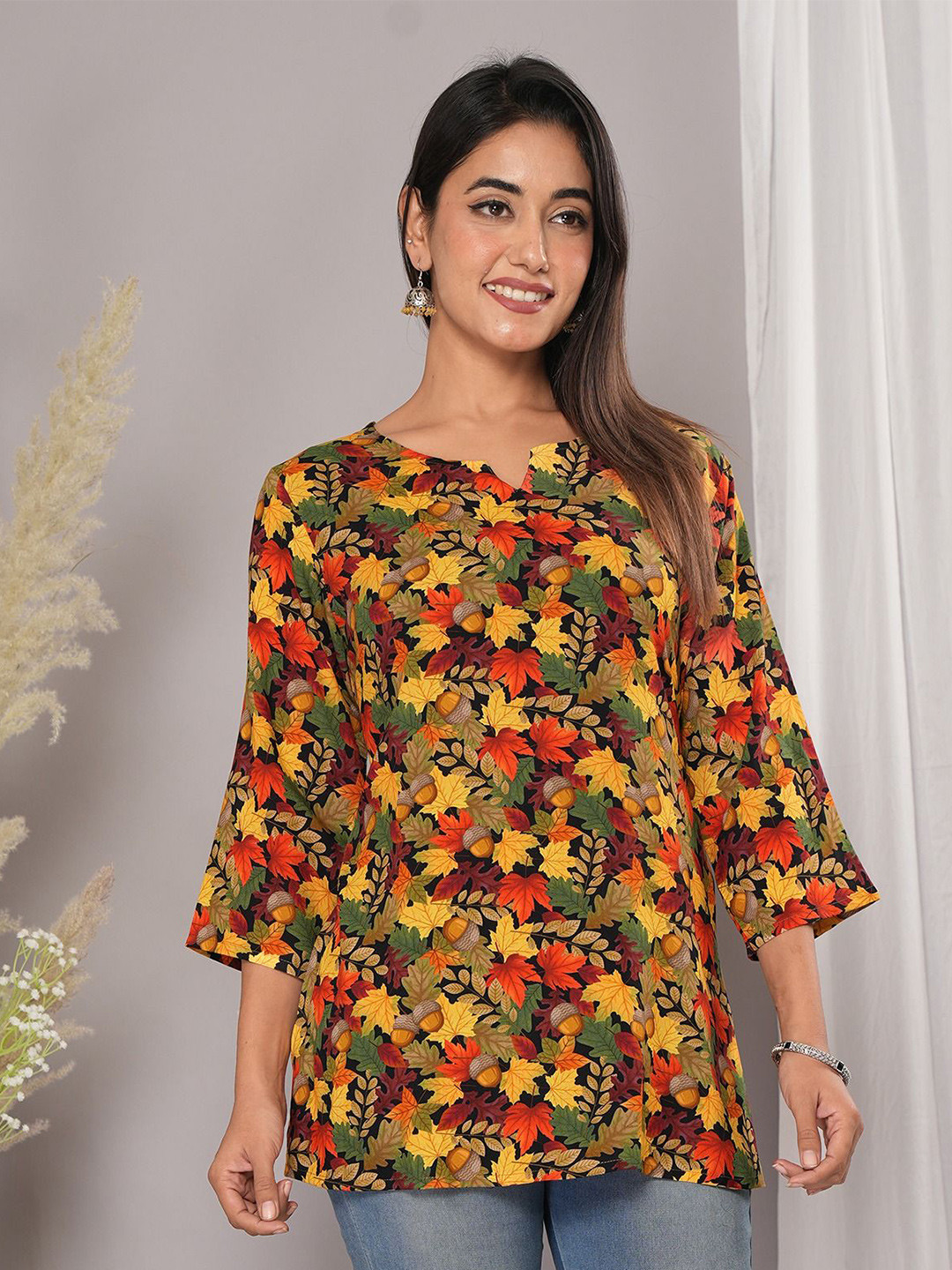 Aaheli Tropical Print Tropical Top