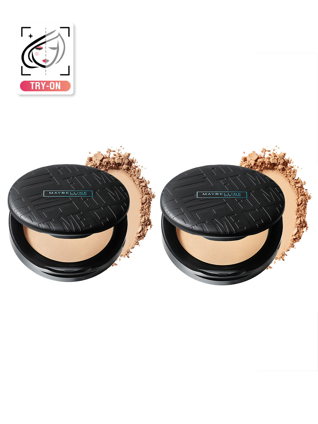 Maybelline New York 2-Pc Fit Me Matte+Poreless Compact - Warm Nude 128 & Neutral Beige 220